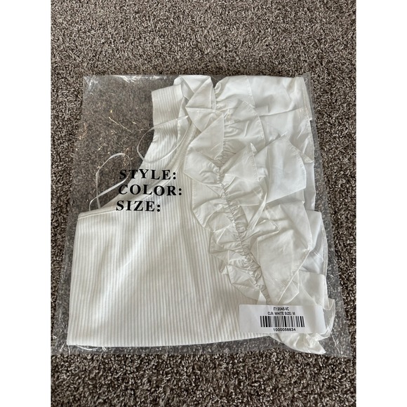 Statement Maker Ribbed One Shoulder Ruffle Bodysuit - Picture 6 of 6